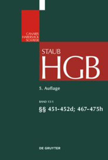  Staub, Handelsgesetzbuch (HGB) - Band 13/1