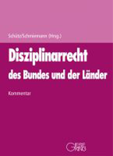  Disziplinarrecht des Bundes und der Länder