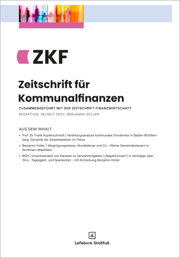  Zeitschrift für Kommunalfinanzen (ZKF)